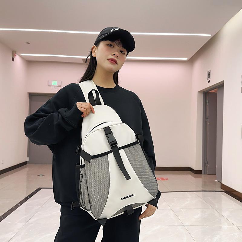 Schoolbag college student shoulder schoolbag new Japanese simple versatile large capacity crossbody backpack junior high school backpack