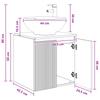 Wall Mounted Washbasin Vanity in Grey Sonoma 49.5 x 44.5 x 65 cm