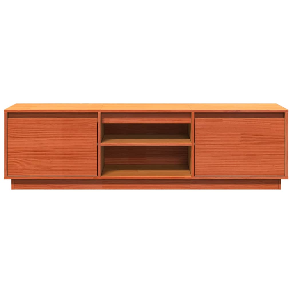 TV Cabinet Wax Brown 140 x 35 x 40 cm Solid Pine Wood