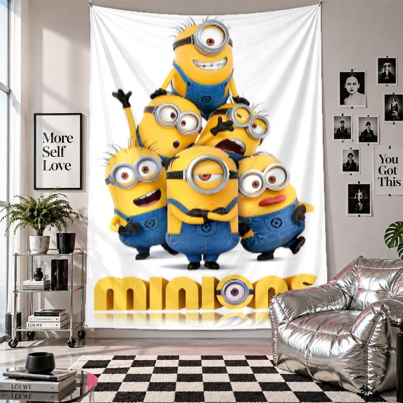 Wall TapestryMinions Art Hanging Cloth Decorative Background Cover for Room Decoration