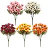 Easy Maintenance Artificial Mums Sunset Flowers Realistic Appearance
