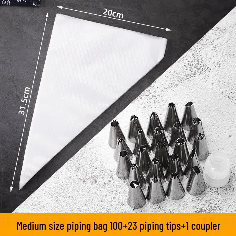 Disposable Piping Bags & Nozzle Baking Set