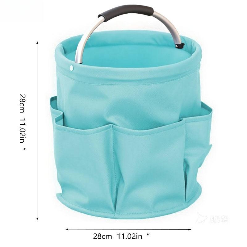 Foldable Gardening Tool Bag Portable Camping Picnic Storage Basket Home Storage Bag with Pockets
