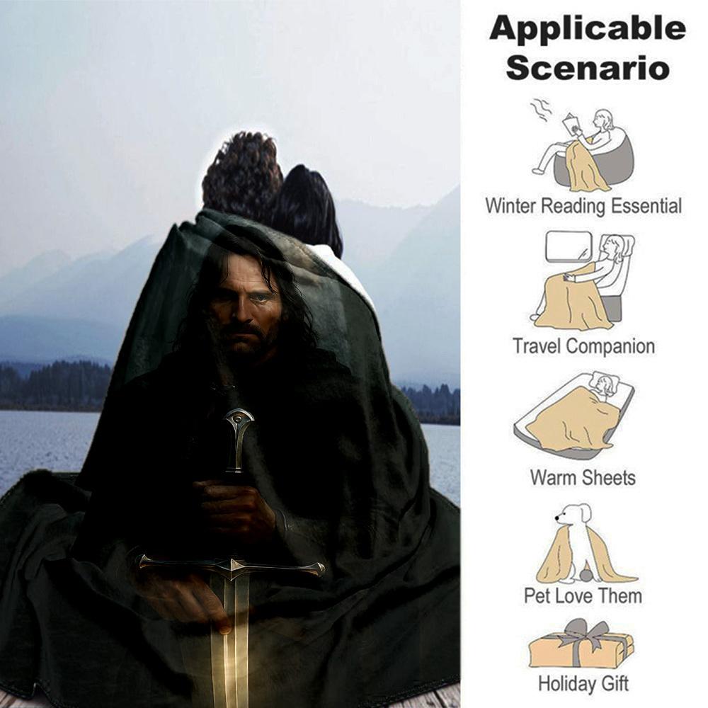1pc sword knight Flannel Blanket Soft Warm Throw for Home, Office, Travel, All-Season Cozy Bedding GiftL1170