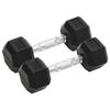 VidaXL Dumbbells 2 Pcs 10 Kg Total Cast Iron, Dumbbell Set, Hex Dumbbell, Weight Plate, Weight Bar 93601