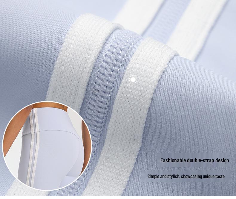 High Waist Flared Yoga Pants - Hip-Lifting, Elastic, Double Stripe Design