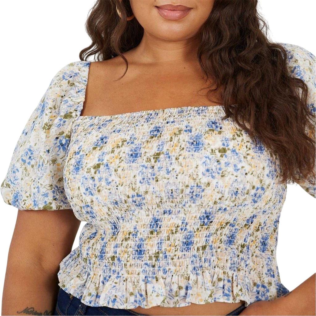 BRAVE SOUL Womens/Ladies Floral Ruched Top