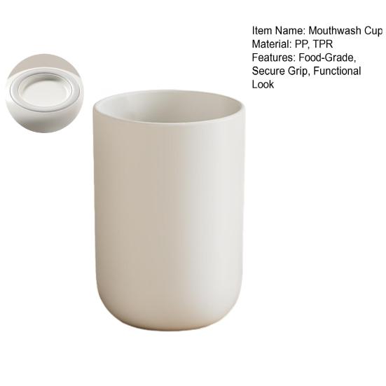 Mouthwash Cup Food Grade Student Dormitory Cup Anti-Slip Silicone Base Quick Drain Design Bathroom Cup
