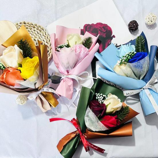 Bukiet ze sztucznych kwiatów dla kobiet Sztuczny bukiet z wiecznych róż na Walentynki Dzień Matki Boże Narodzenie Prezent urodzinowy