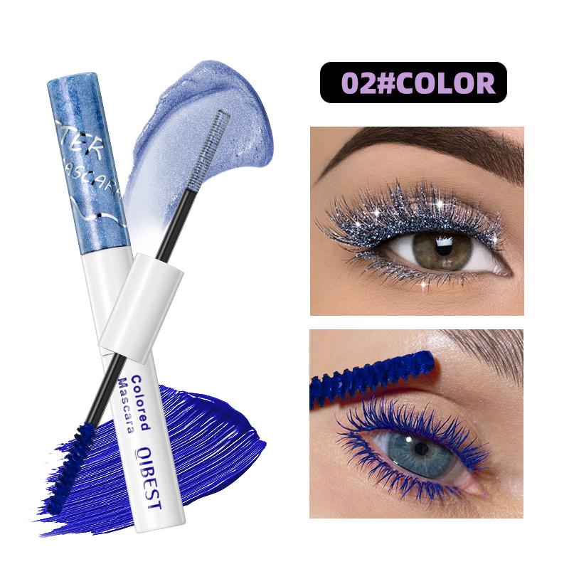 Shimmering Mascara Sparkle Crushed Color Pearlescent Matte Waterproof Volumizing Curling Mascara