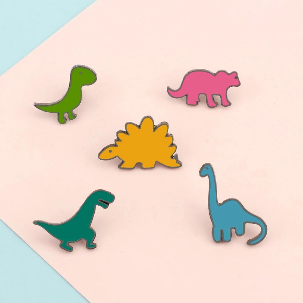 2-5pcs Halloween Punk Brooch Set Cartoon Cute Animal Dog Pins Plant Dinosaur Sun Moon Cherry Enamel Badge Backpack Jewelry Gifts