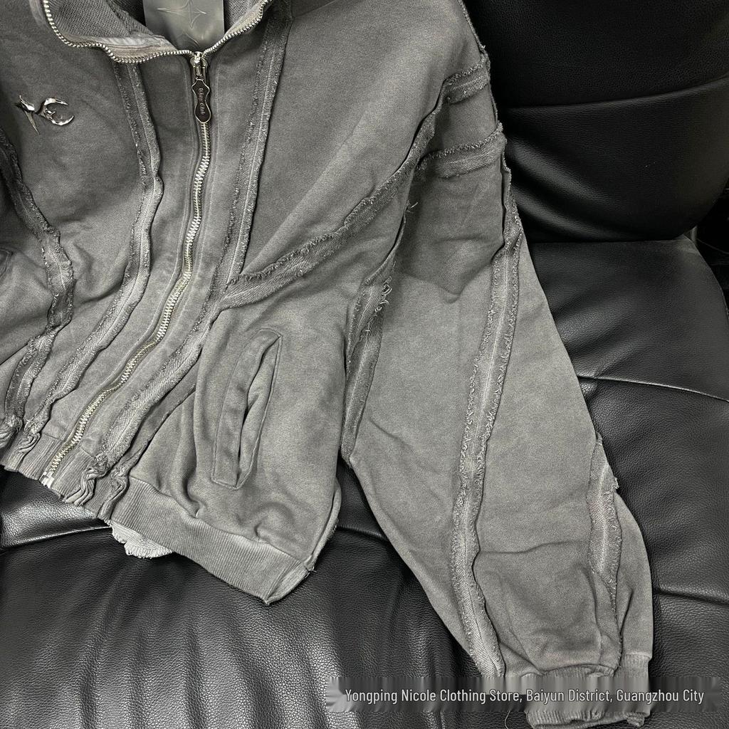 Cardigan com Capuz e Estampa de Tubarão Desgastado THUG CLUB