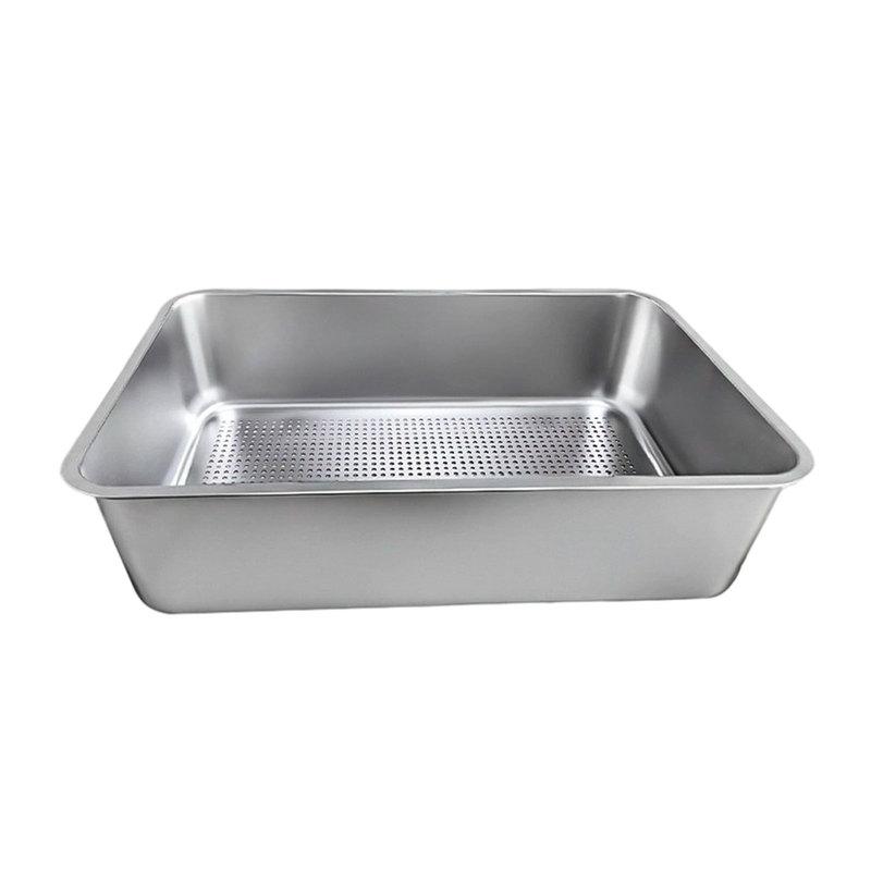Cat Litter Sifter Box Stainless Steel Sturdy Easy To Clean Splashproof Large Capacity Pet Supplies Detachable Litter Sifter Tray