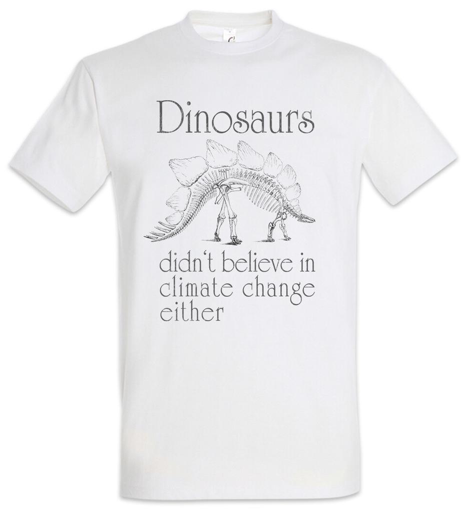Dinosaurs Climate Change T-Shirt Mens Womens Tees Top Save The World Energy Global Warming Vegan Fun