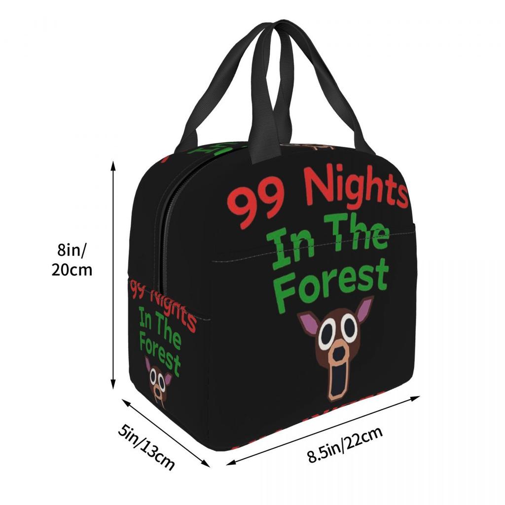99 Nights In The Forests Thermal Insulated Lunch Bags for Travel Video Games Portable Bento Box Thermal Cooler Lunch Box