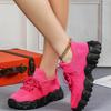 Dzianinowe Codzienne Trampki Modne Grube Buty Siatkowe Trampki na Platformie Oddychające Buty do Chodzenia Sportowe Buty z Grubą Podeszwą