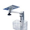 Aluminum Alloy Swivel Wall Mount Bracket, Device Monitor Stand with Storage Basket, Wall Mount Bracket for Patient Monitor