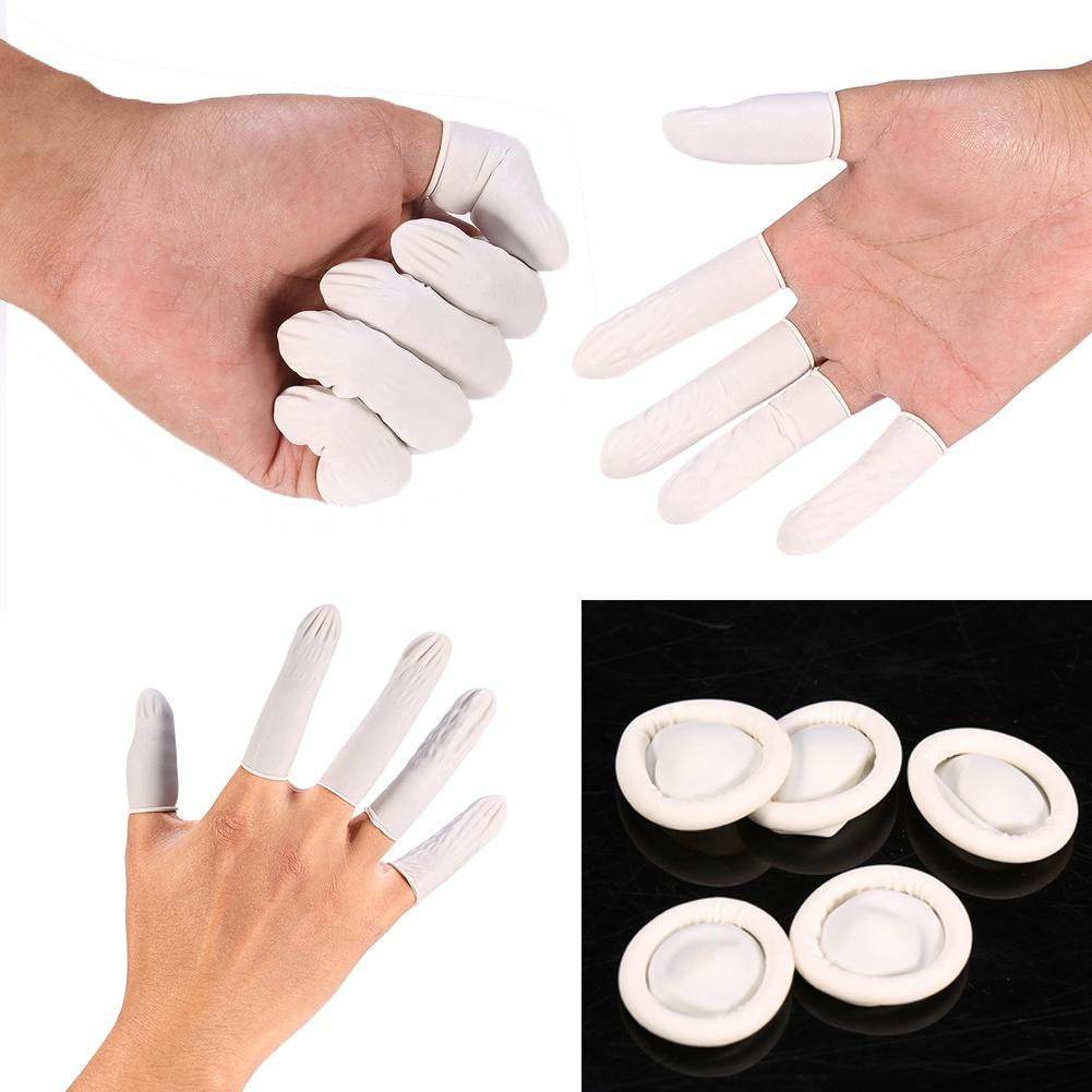 100PcsCelsiusBag Disposable Anti Static Protective Rubber Finger Cots Tattoo Nail Art Accessory