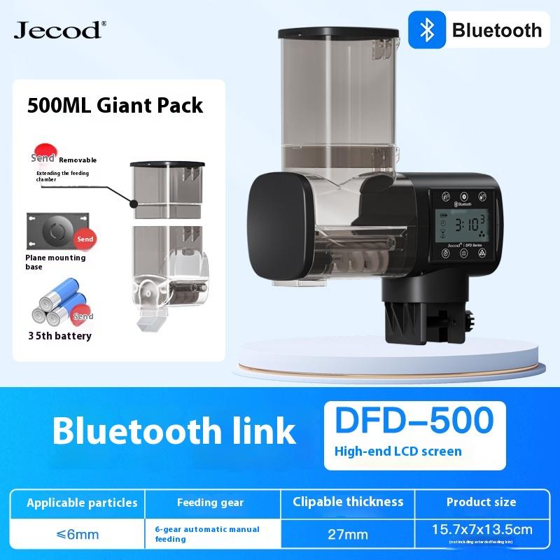 

jebao jecod акваріумний Bluetooth-годувач 250 мл 500 мл інтелектуальний з таймером корм для декоративних риб черепах акваріум No battery