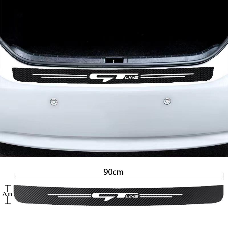 Carbon Fiber Car Door Sill Threshold Anti Scratch Protective Stickers Decals For Kia GT Line Sportage Ceed Picanto K3 K5 Stonic