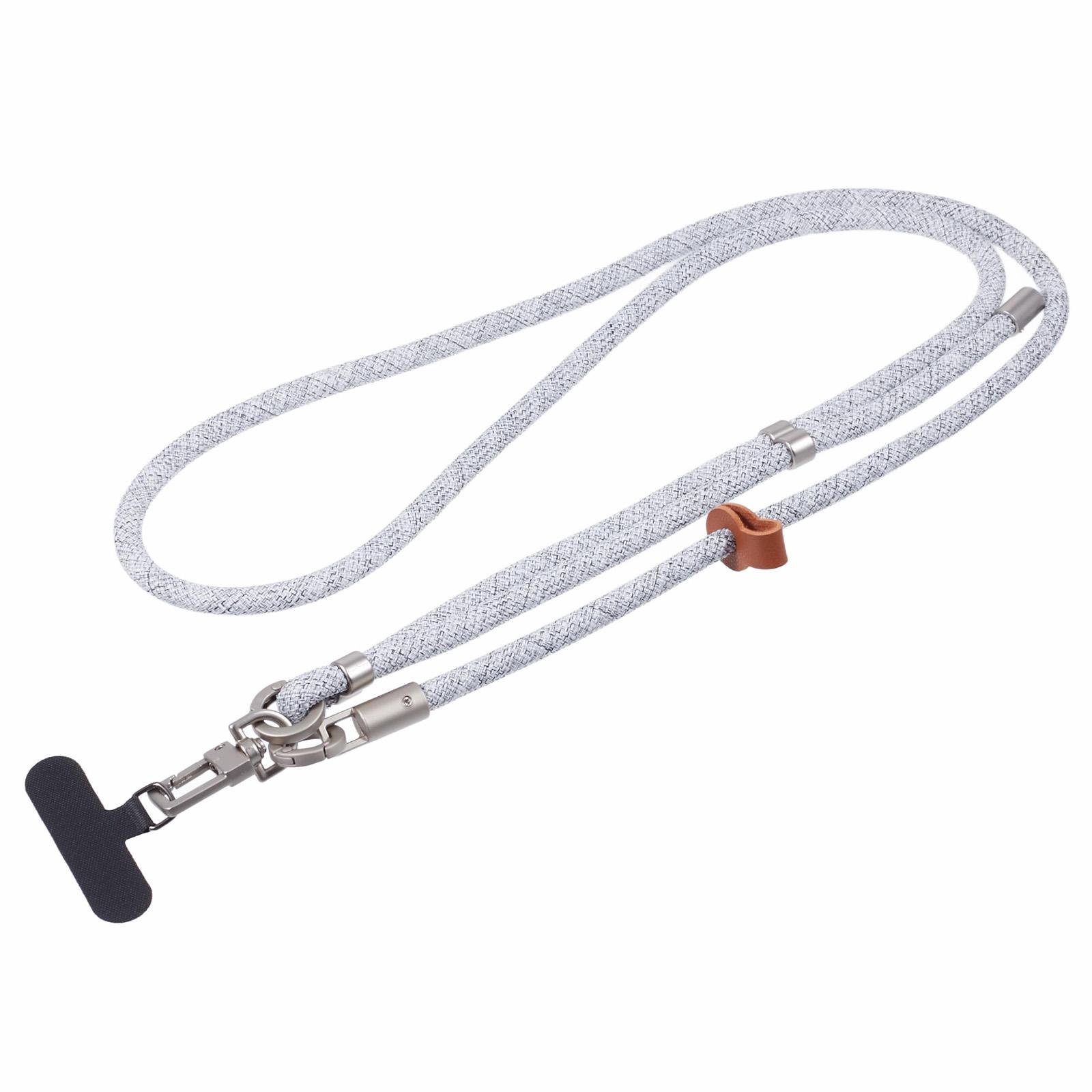 

Crossbody Phone Lanyard Adjustable Silver Buckle Nylon Phone Strap with Tether Tab,Total Length: 140cm Style L