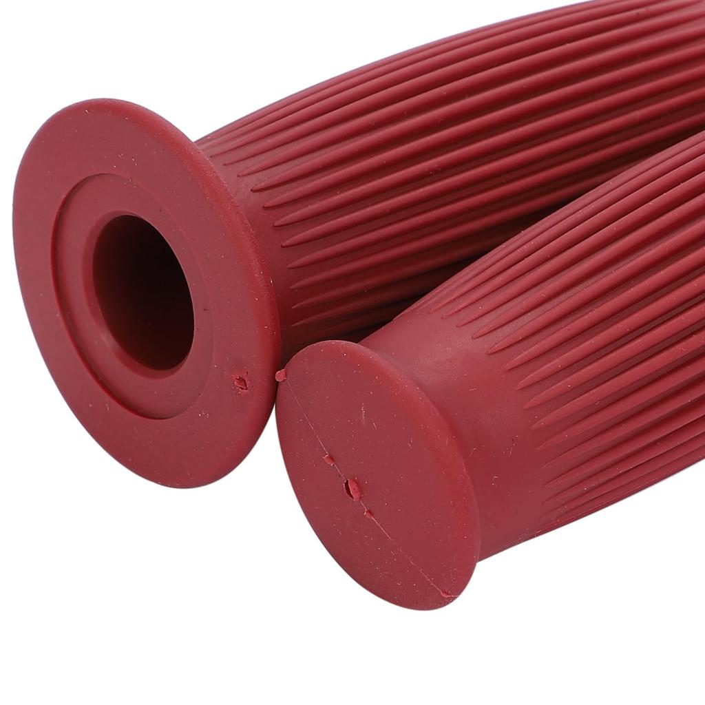 nakira Motorcycle Grip Moped Handle Barrel Type 0.9 inches (22.2 mm) Left and Right Set Rubber F Type (Bordeaux)