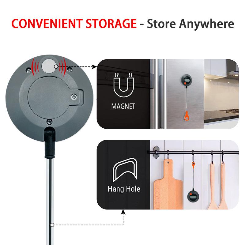 Digital Folding Barbecue and Kitchen Thermometer for Food and Water.