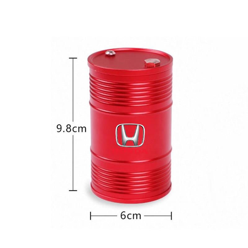 Aluminum Alloy Car Home Ashtray Oil Drum Shape Smoke Ash Holder For Honda Fit Civic Accord 7 8 9 10 Pilot City Jazz CRV HRV akz256
