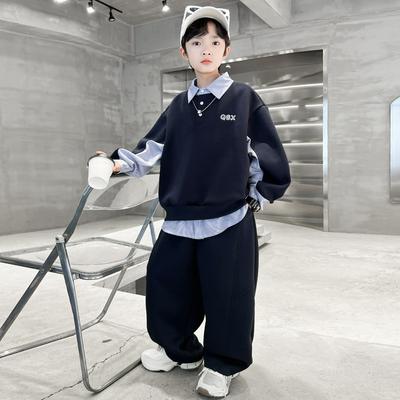 Boys' Autumn Suits, Autumn Fashion, Big Children's Boys POLO Shirts, Sportswear, Spring and Autumn Models