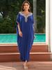 2024 Cotton Embroidered Plus Size Beach Cover-Up Dress