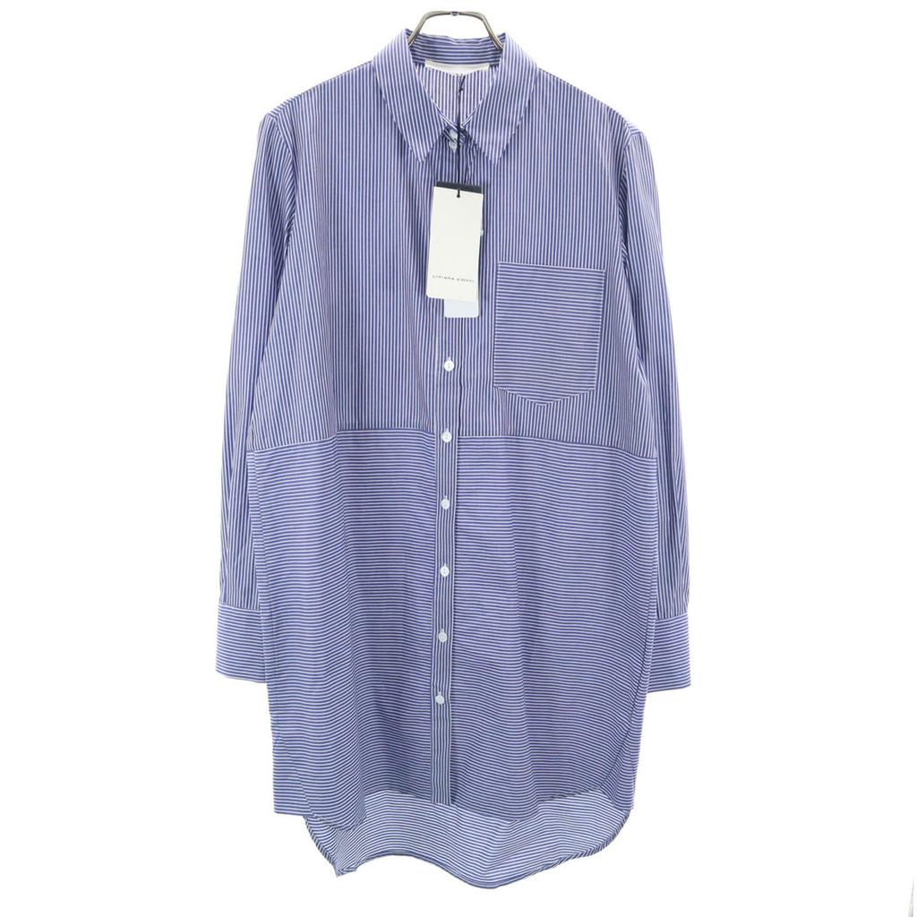 unused LIVIANA CONTI made in Italy Striped Pattern Long sleeve Shirt dress Women Used