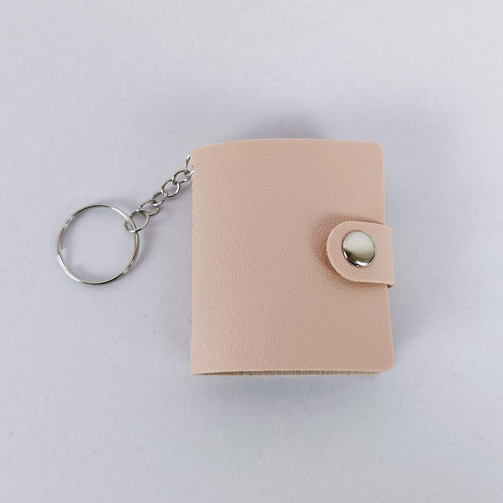 Mini 1-2 Inch Photo Album with Keychain and Stickers for Children's Memories