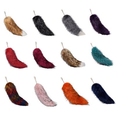 Furry for Keychain Oversized Environmentally Friendly Hair Pendant Fox Tail Fur Accessories Ladies Bag Charm Car Keychain  for Women