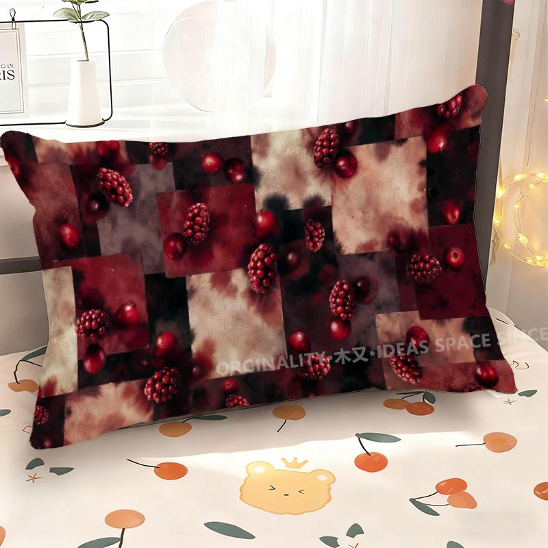 Fruit Pattern Pillowcase Decor Suitable For Sofa Bedroom Car Pillow Cover Cushion Rectangular Back Cushion