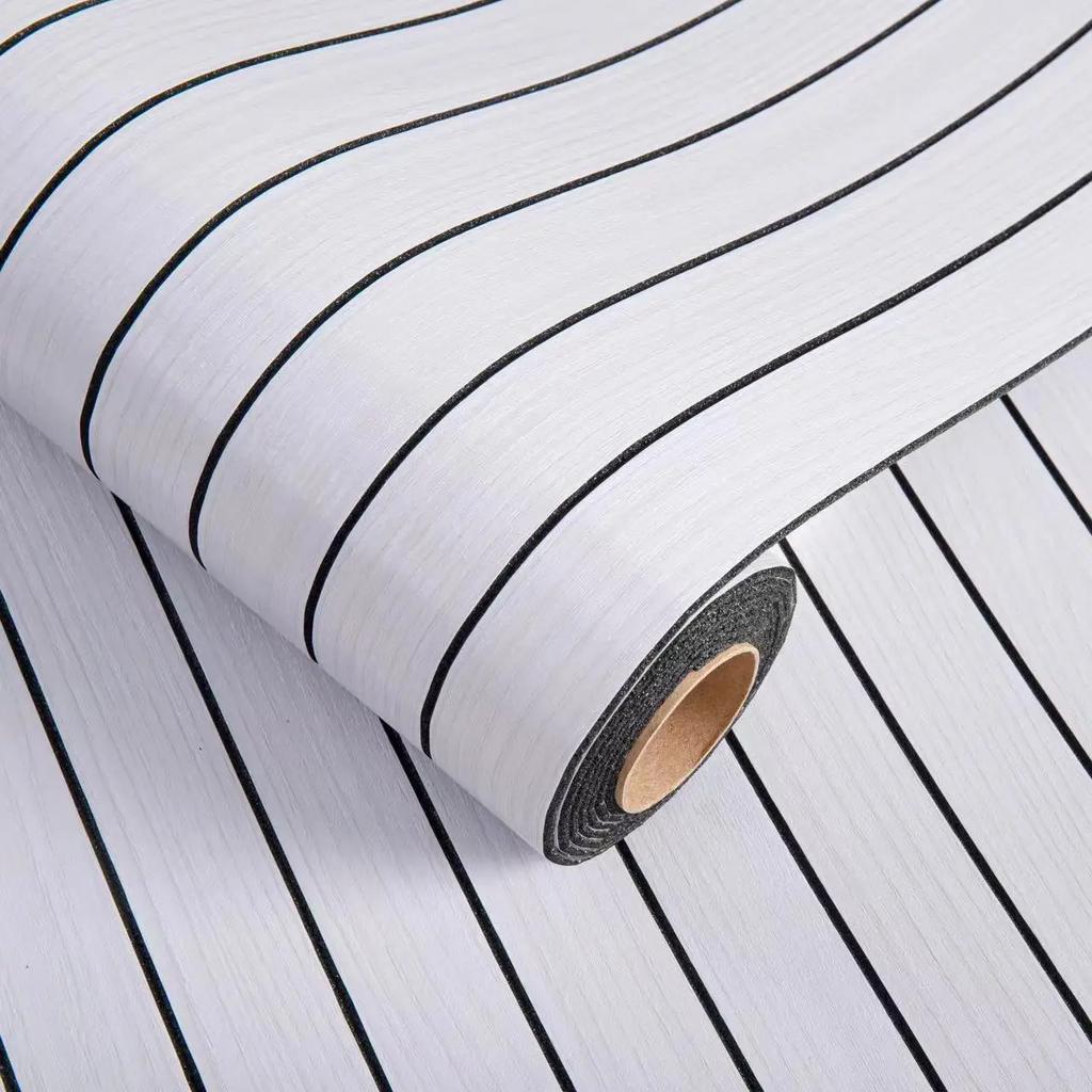 1 Roll SXP Self-Adhesive Grid Panel Wall Sticker 3D Textured Striped Wallpaper for Ceiling Living Room Home Decor Peel and Stick