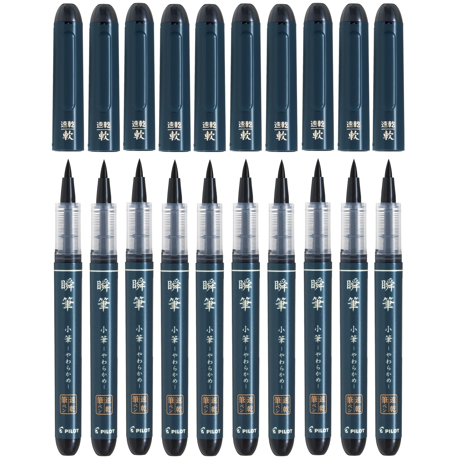 

PILOT Brush Instant Quick Small 10 SVS300KS10B Pens, Brush, Drying, Brush, Soft, Black, Pens,