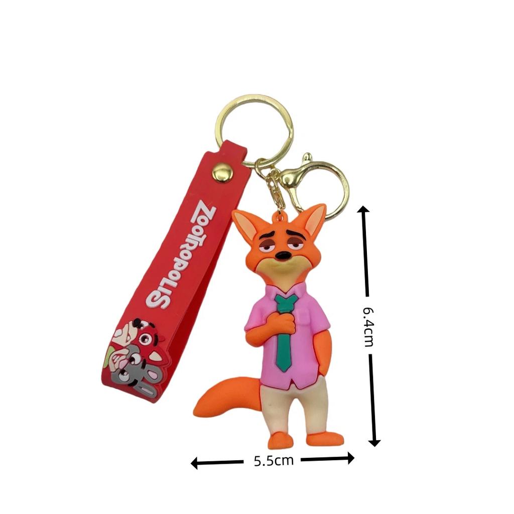 Nowy Brelok do Kluczy Anime Zwierzogród 2 Lis Nick Królik Judy Lalka Brelok Biżuteria Brelok Zawieszka do Samochodu Zabawka dla Dzieci Prezent