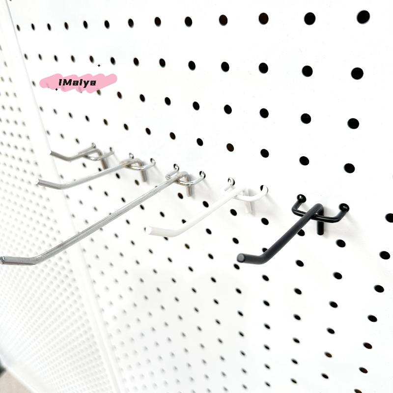 M-5Pcs Metal Universal Mesh Panel Hooks Retail Shop Mesh Stall Hangers Wall Hook Coat Bag Supermarket Shelf Hook