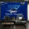 ASTRO BOT Custom Name Wall Tapestry Aesthetic Wall Hanging Printed Fabric Blanket Decorative Tapestries for Bedroom Living Room Home Decor