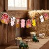Farm Animal Party Garland Barnyard Theme Cute Bunting Decoration