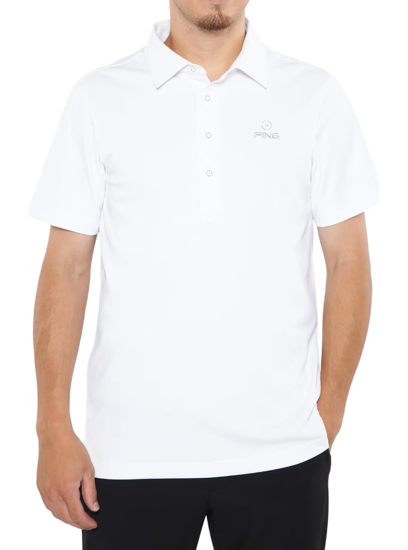 

Ping Apparel Men s Short Sleeve Polo Shirt (UV Protection & Evaporative Cooling) / Golf / 621-4260811 030_White, Size 3L