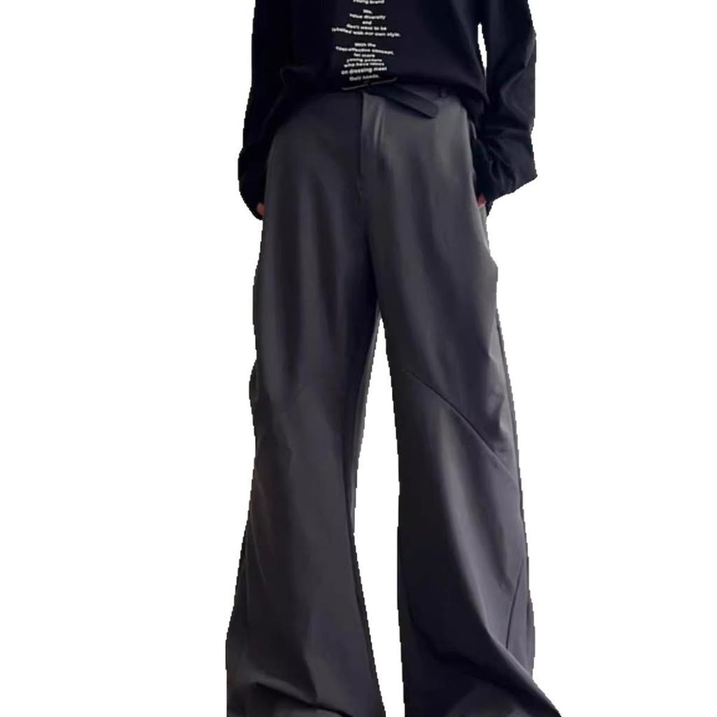 Cleanfit Pleated Pants Men's Spring and Autumn New Niche Design Casual Pants Ruffian Handsome Micro-pull Pants