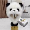 Parent-child Autumn and Winter Cute Plush Panda Hat Thick Warm Large Head Circumference Imitation Fox Fur Pullover Hat Earmuffs Hat