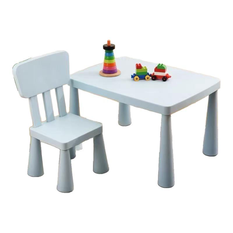 Nordic Style Kids' Plastic Table & Chair Set for Kindergarten - Rilakkuma Design Learning Desk.