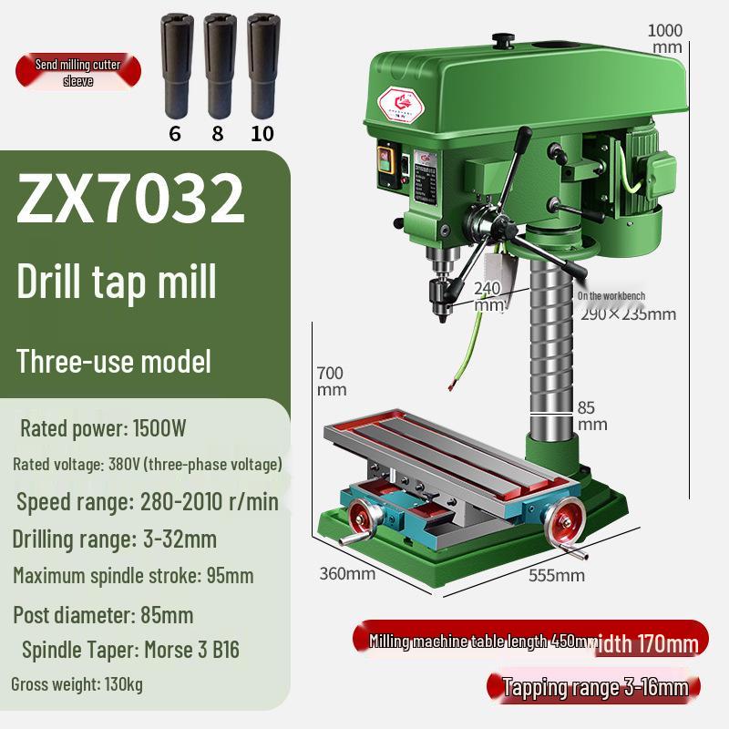 Shushang Industrial Grade Multi-functional Bench Drill Press High Power Household Drill Tap Combo