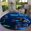 ASTRO BOT Custom Name Round Area Rug,Carpet Rug for Living Room Bedroom Sofa Playroom Decor,Non-slip Floor Mat