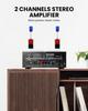 Moukey Amplifier Home Bluetooth Through Stereo Fully Functional Remote 2 Microphone 300W Peak MAMP3 Audio, 5.3 2.0 Receiver, Control, FM, RCA, USB,