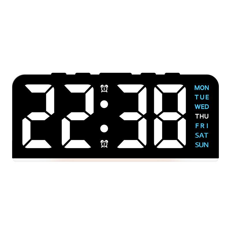 Innovative LED Large Word Digital Clock Ambient Light Date Table Clock Multifunctional Digital Alarm Clock