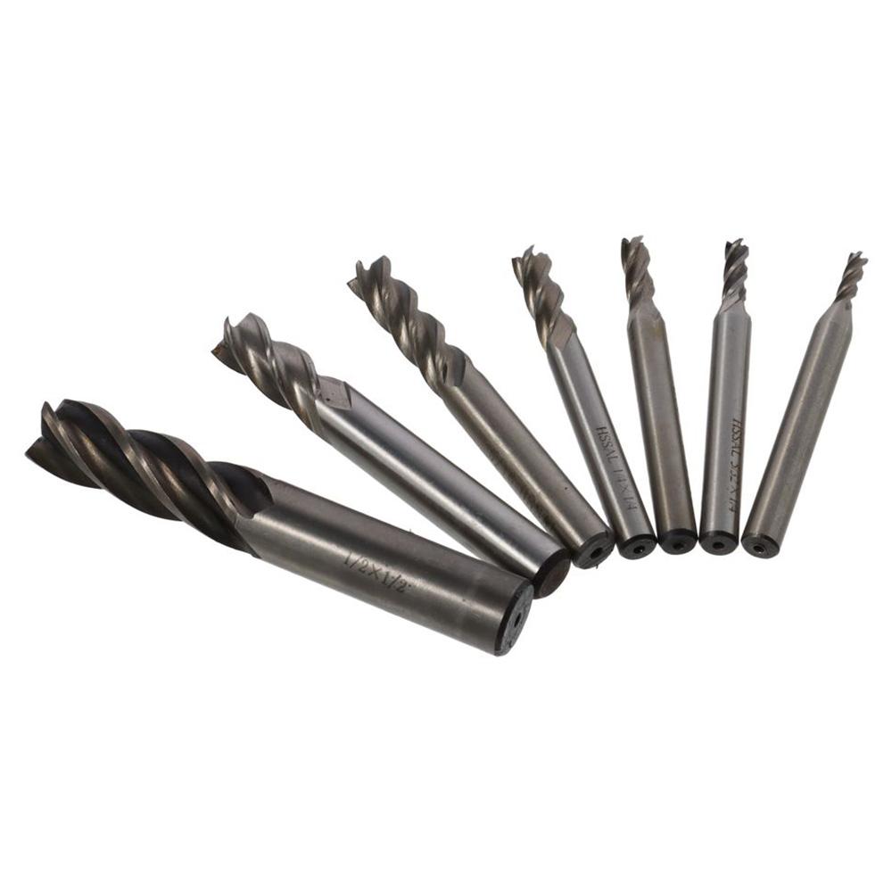 

8Pcs High-speed Steel Straight Shank Drill Bits Mill Tool Cutters Wood Aluminum Steel Titanium