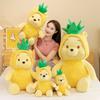 Soft Cuddly Pineapple Winnie The Pooh Bear Plush Toy Yellow Xmas Kids Gift